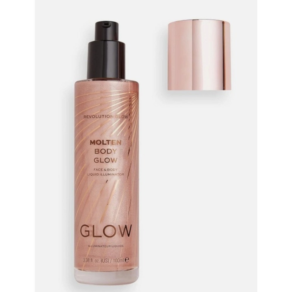 Makeup Revolution Molten Body Glow Rose Gold Liquid Illuminator 100ml (3 pack)